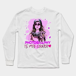 Photography is my cardio funny women shirt with quote men's graphic tees for womens, fotograf Long Sleeve T-Shirt